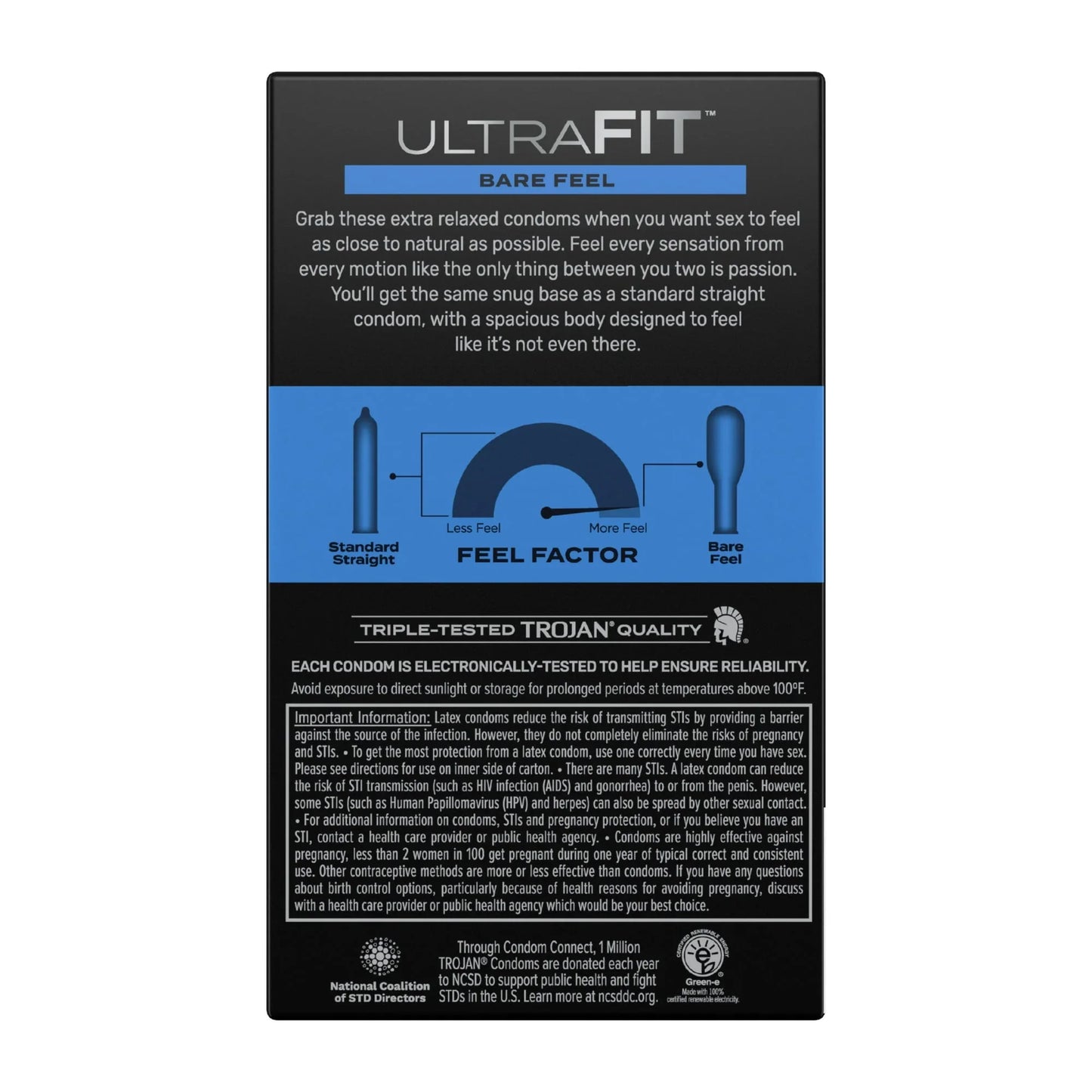 Trojan UltraFit Bare Feel Condoms – Thin Lubricated Latex, 10 Count - Exotic Pro