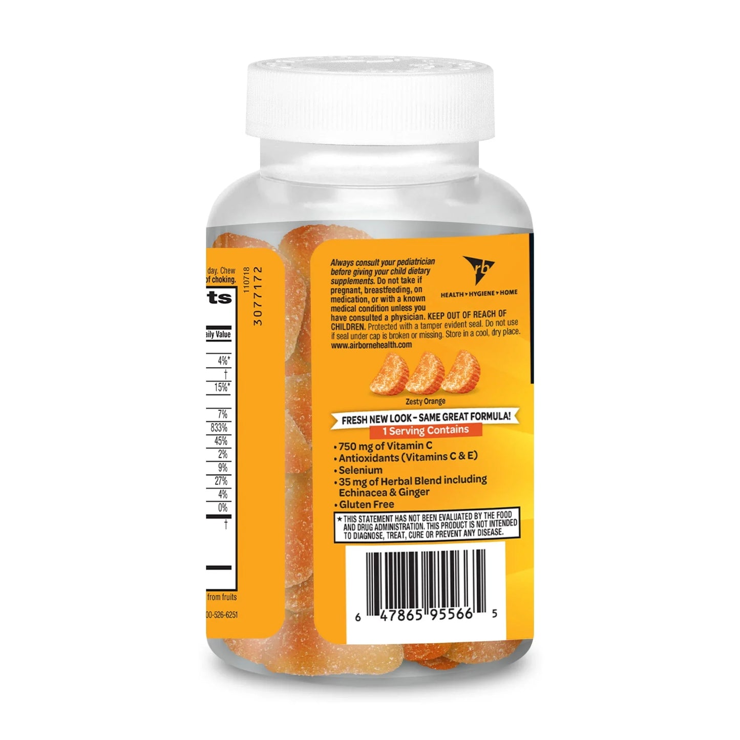 Airborne Immune Support Gummies 750mg Vitamin C, Orange Flavor, 42 Ct - Exotic Pro