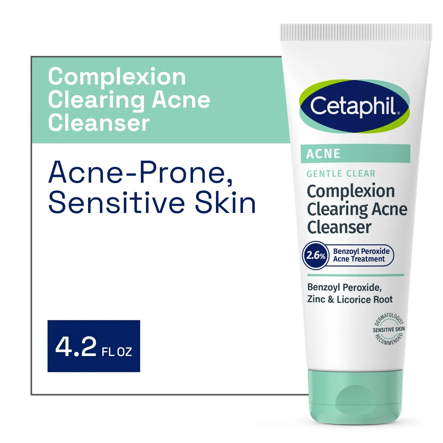 Cetaphil Gentle Clear BPO Acne Cleanser for Sensitive Skin, 4.2 oz - Exotic Pro