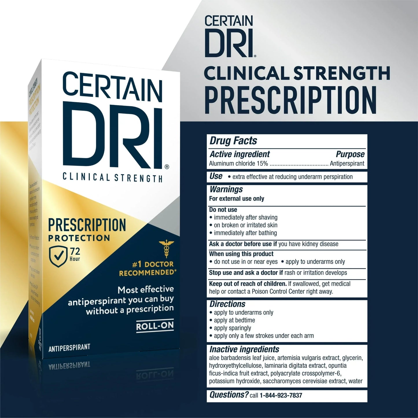 Certain Dri Clinical Strength Antiperspirant Roll-On | 1.2 fl oz Prescription Grade - Exotic Pro