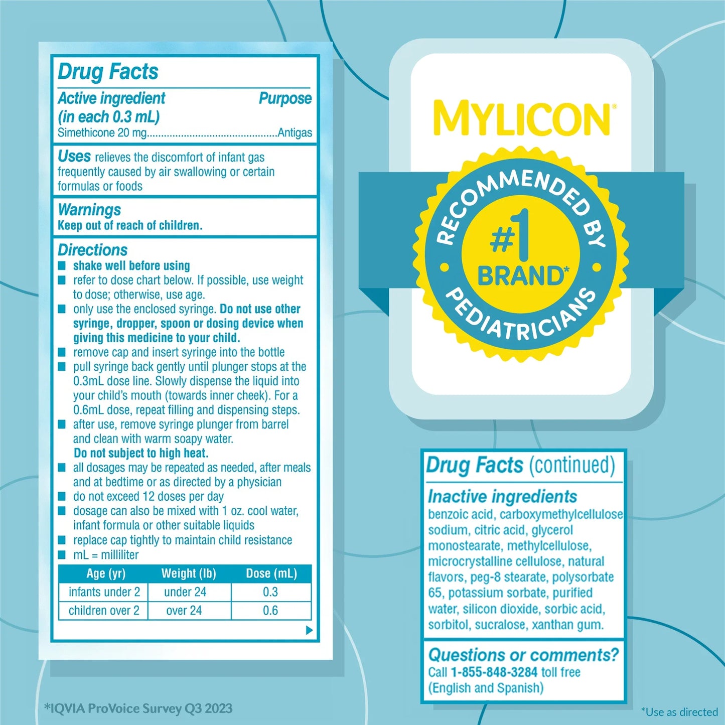 Infants' Mylicon Gas Relief Drops Dye Free with Syringe - 0.5 fl oz - Exotic Pro
