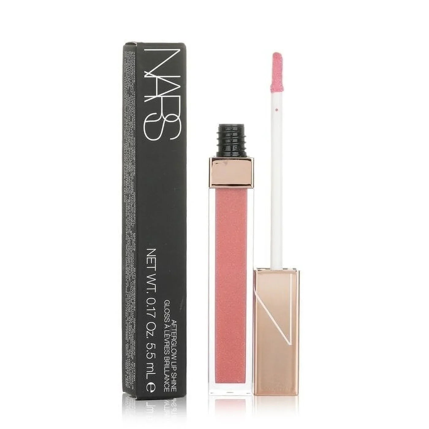 NARS Afterglow Lip Shine - Orgasm 777| Peachy Pink with Golden Shimmer 0.17 oz - Exotic Pro