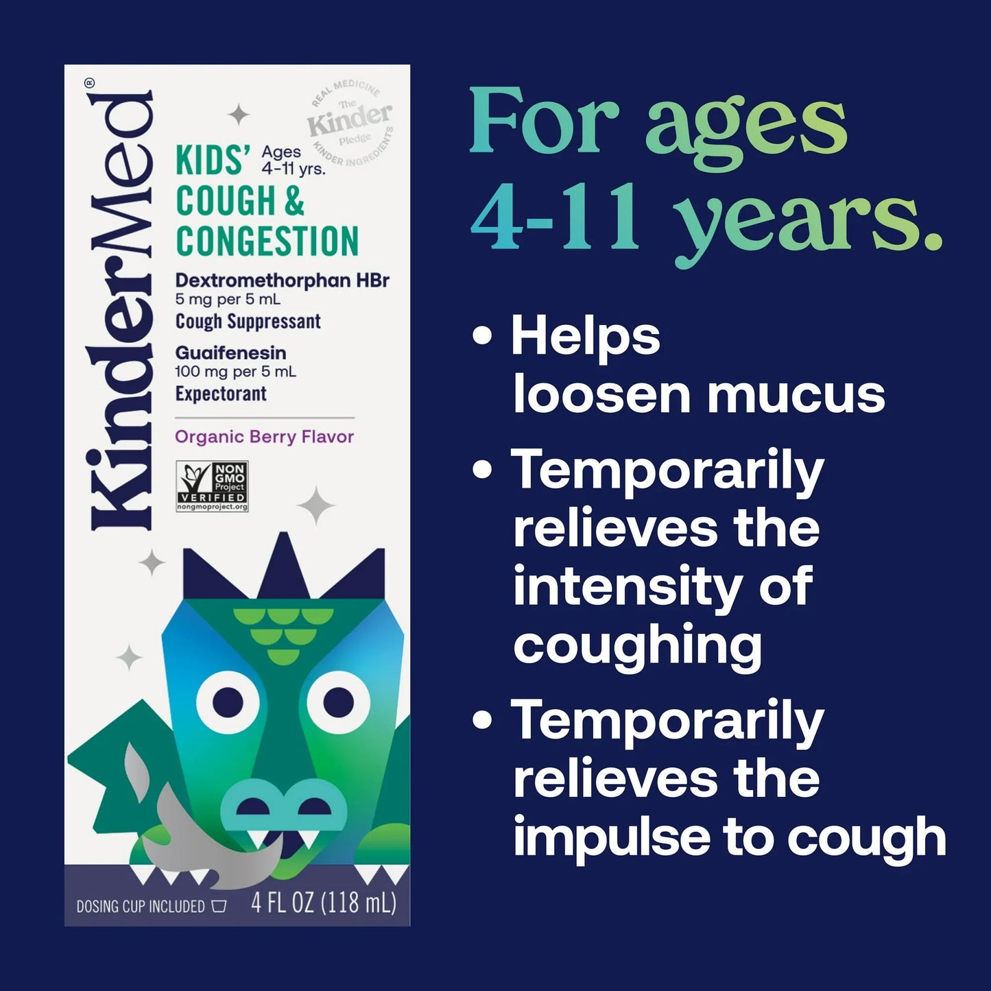 Kinderfarms KinderMed Kids' Cough & Congestion – Organic Berry Flavor, 4oz - Exotic Pro