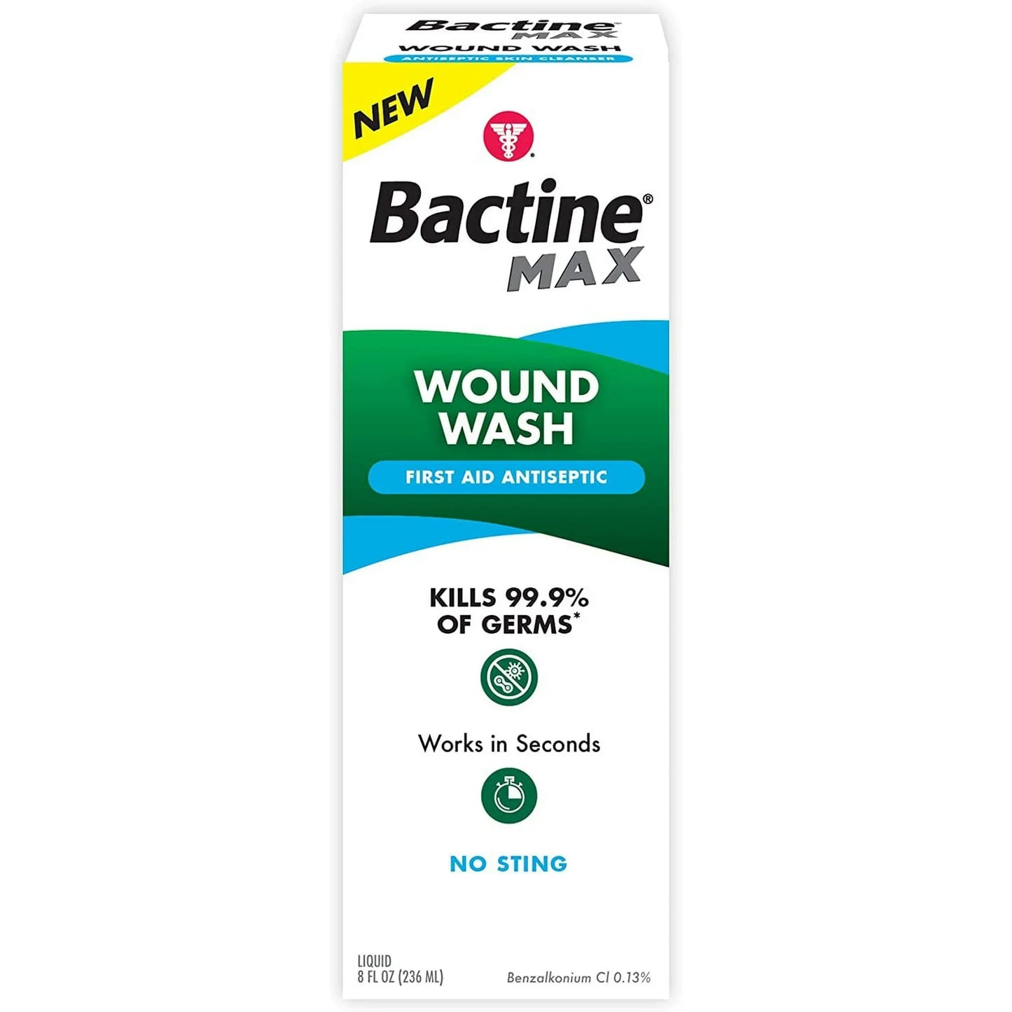 Bactine Max First Aid Wound Wash – 8 fl oz | Kills 99.9% of Germs - Exotic Pro
