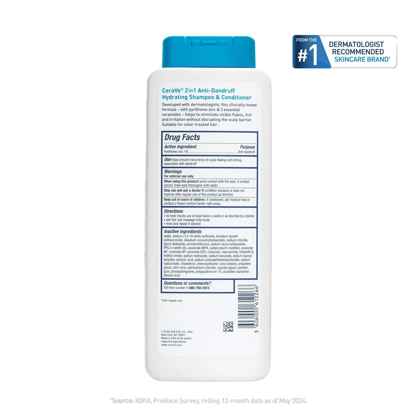 CeraVe Hydrating 2-in-1 Anti-Dandruff Shampoo & Conditioner – 12 fl oz - Exotic Pro