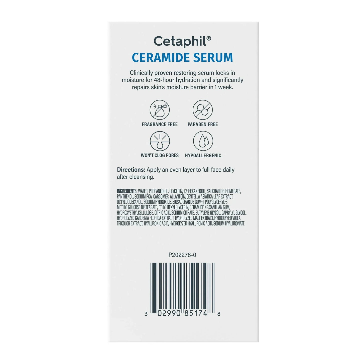 CETAPHIL Ceramide Serum, Lightweight Serum with CICA & Allantoin, 1 fl oz - For All Skin Types - Exotic Pro