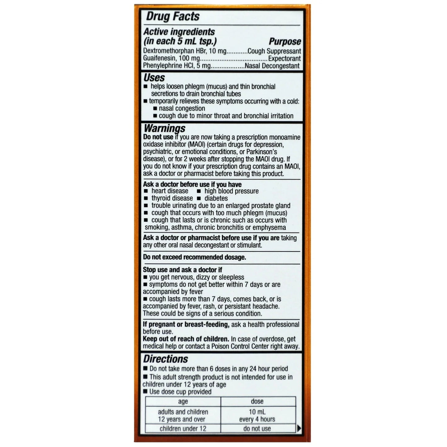 Tukol X-Pecto Honey Cold Syrup, Multi-Symptom OTC Relief, 4 fl oz - Exotic Pro