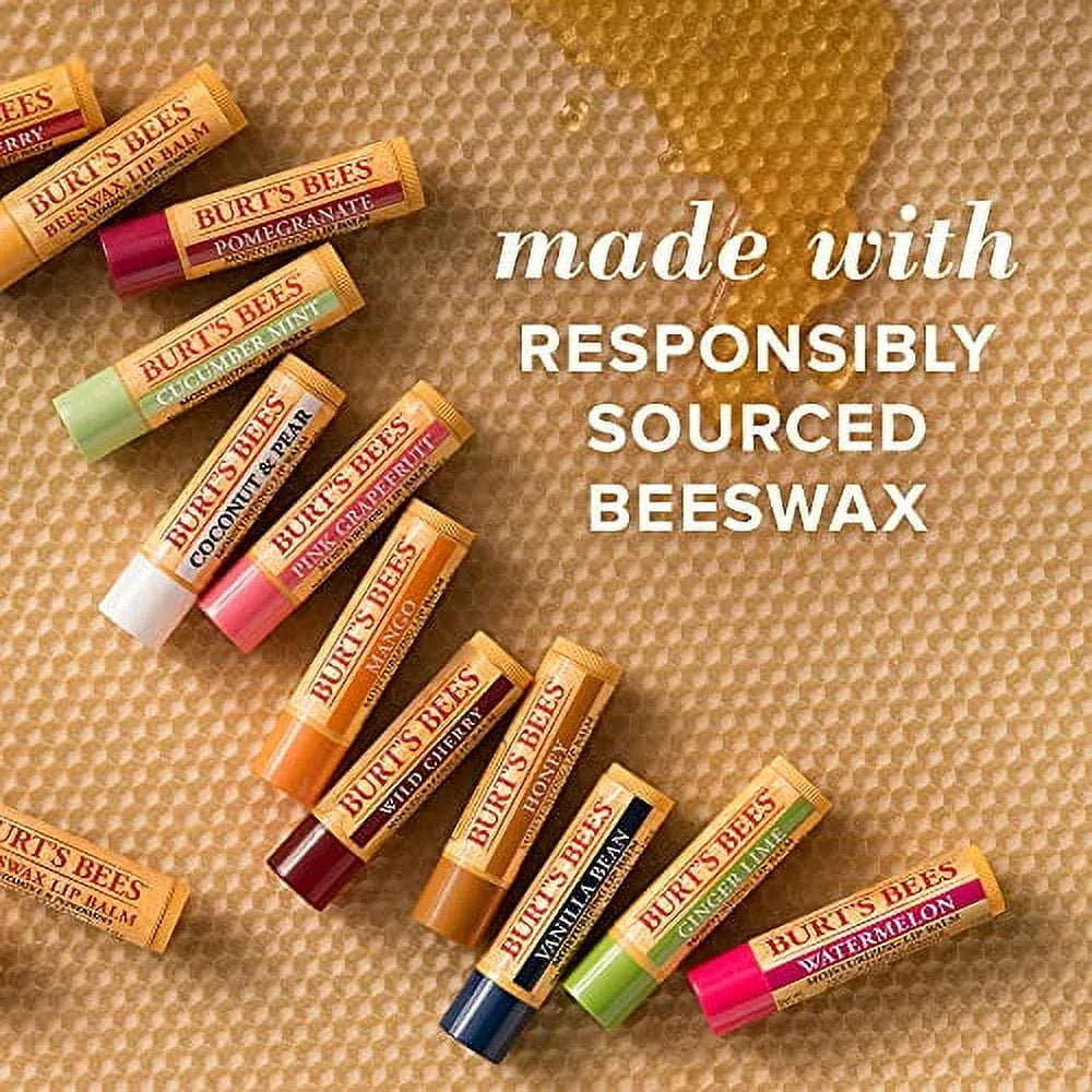 Burt's Bees Lip Balm 4-Pack | Ultra Conditioning Holiday Gift Set, 100% Natural - Exotic Pro