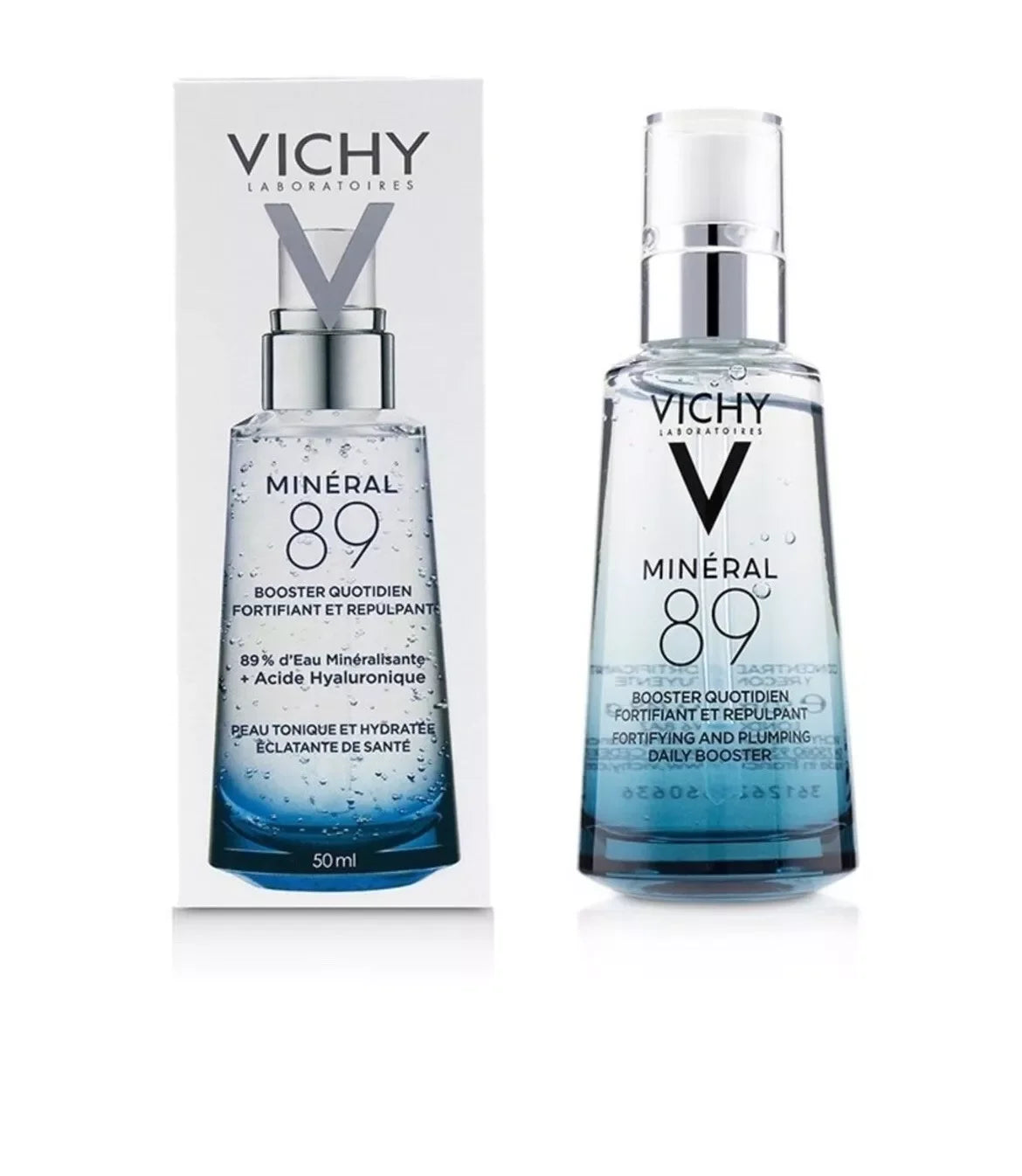 Vichy Mineral 89 Hydrating Hyaluronic Acid Serum and Daily Face Moisturizer For Stronger, Healthier Looking Skin 50 ML - Exotic Pro