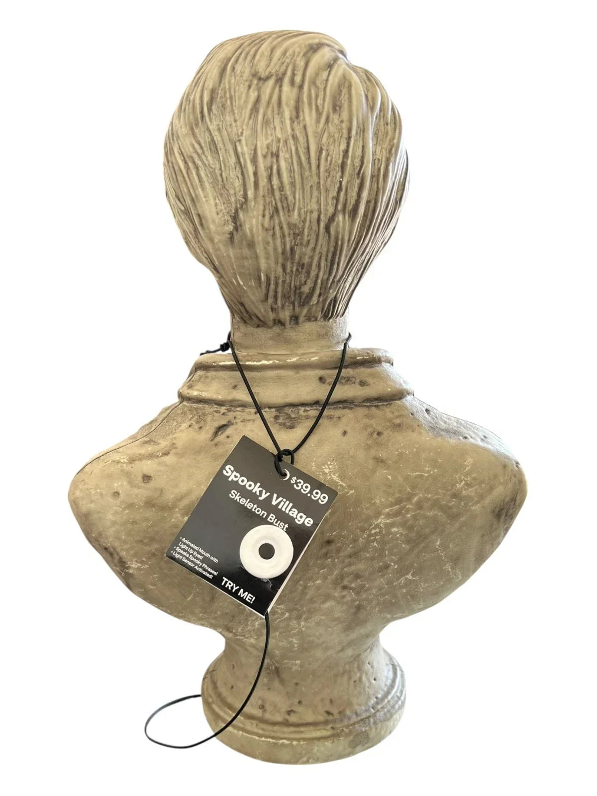 Spooky Village Animated Skeleton Bust – Halloween Tabletop Prop 14.1" Tall - Exotic Pro