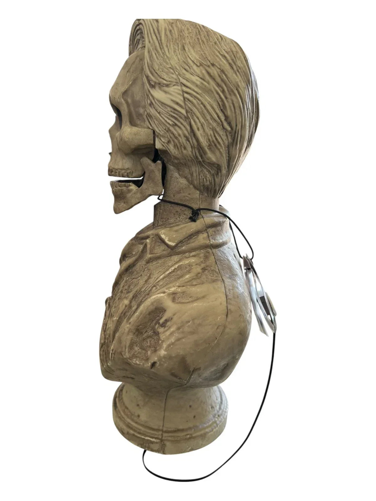Spooky Village Animated Skeleton Bust – Halloween Tabletop Prop 14.1" Tall - Exotic Pro