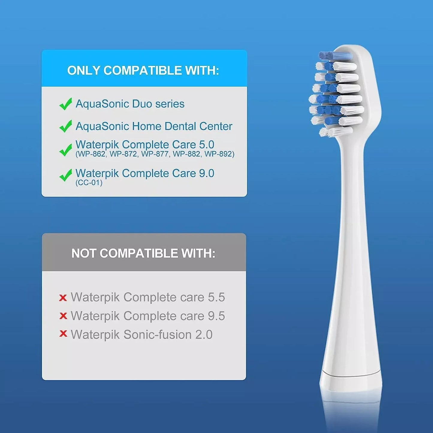 Waterpik Triple Sonic® / Complete Care 5.0 Replacement Toothbrush Heads (3-Pack) - White - Exotic Pro