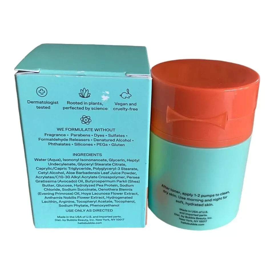 Bubble Skincare Slam Dunk Hydrating Face Moisturizer, for Normal to Dry Skin, 1.0 fl oz / 30ml - Exotic Pro