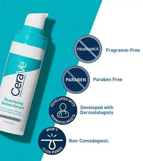CeraVe Acne Resurfacing Retinol Face Serum for Acne-Prone Skin 1 fl oz - Exotic Pro