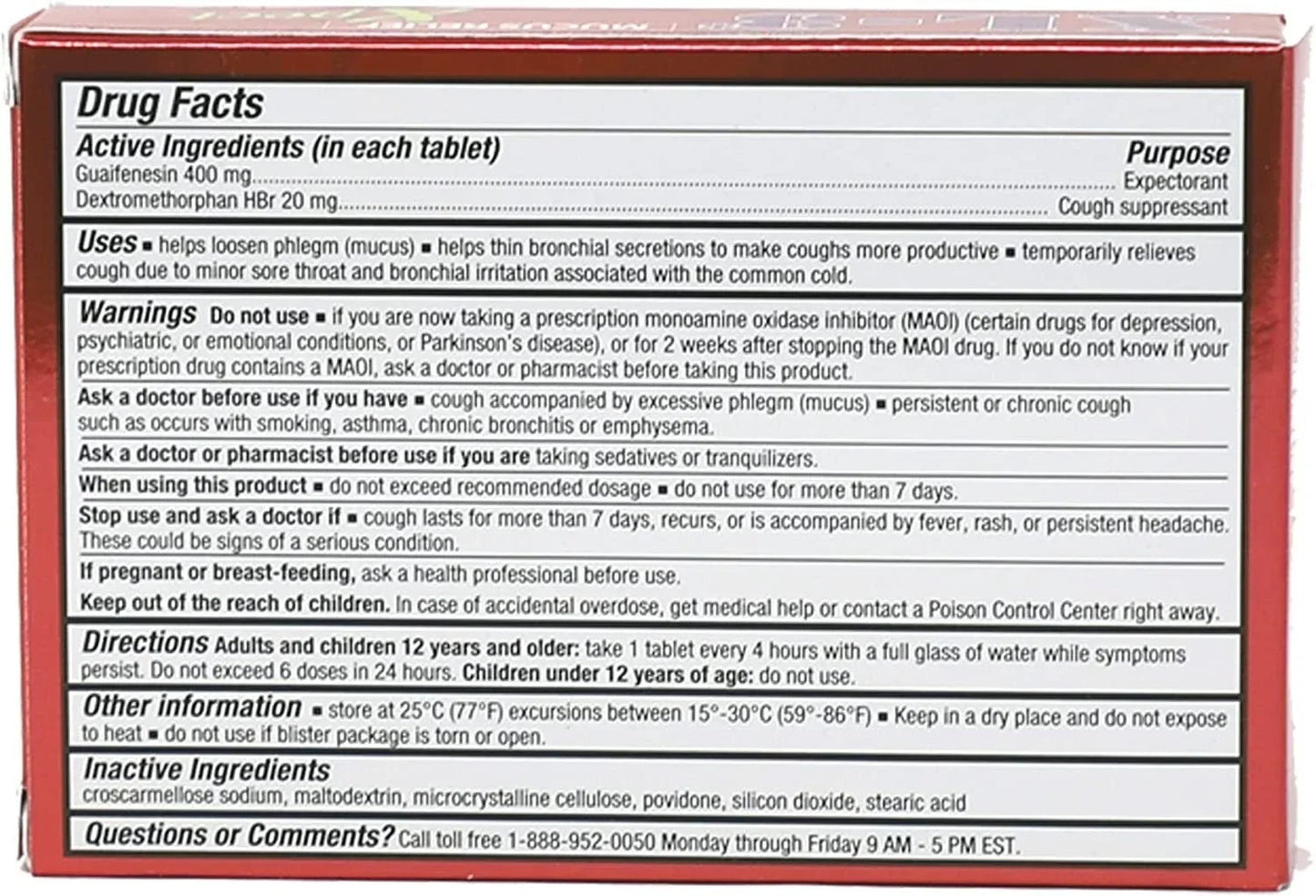 XL-3 Xpect Mucus Relief Tablets, Expectorant for Chest Congestion, 20 Ct - Exotic Pro