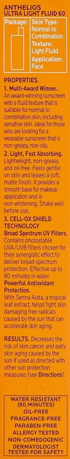 La Roche-Posay Anthelios Ultra Light Face Sunscreen SPF60, 1.7 fl. oz - Exotic Pro