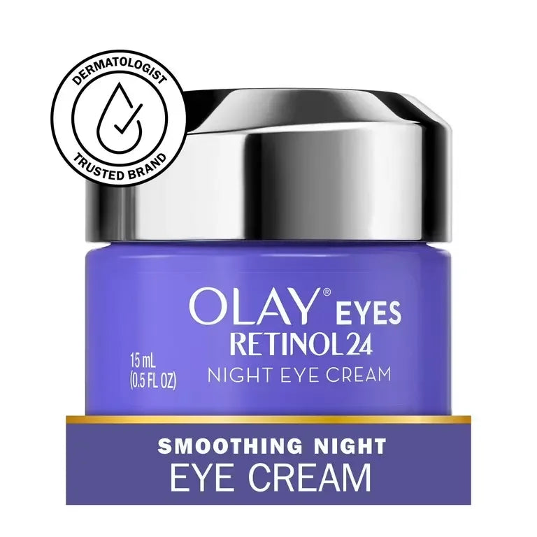 Olay Retinol 24 Night Eye Cream, Fragrance-Free, Normal Skin, 0.5 fl oz - Exotic Pro