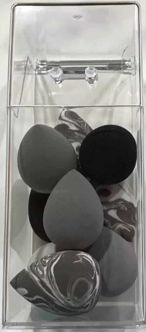 Think Space 12-Piece Beauty Sponge Set with Clear Organizer - Exotic Pro