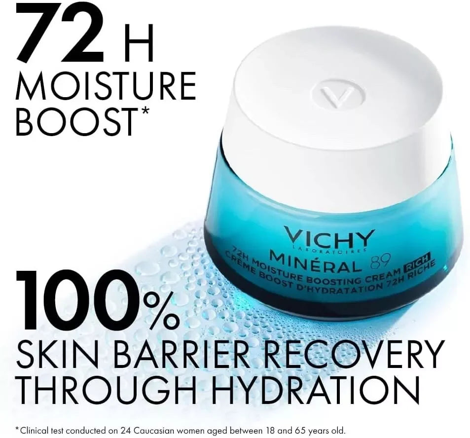 VICHY Mineral 89 Rich 72h Moisture Boosting Cream Hyaluronic Acid 50ml - Exotic Pro