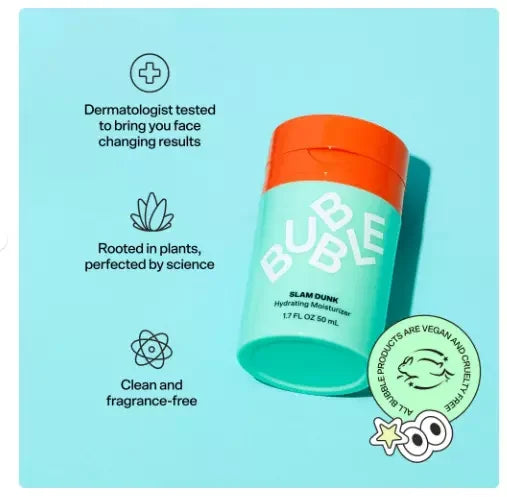 Bubble Skincare Slam Dunk Hydrating Face Moisturizer, for Normal to Dry Skin, 1.0 fl oz / 30ml - Exotic Pro