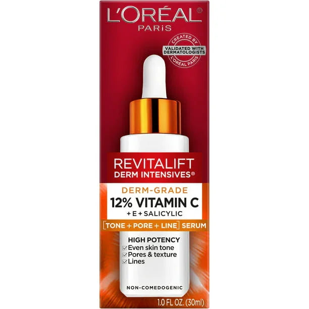 L'Oreal Revitalift 12% Vitamin C, E & Salicylic Acid Serum, 1.01 fl oz - Exotic Pro