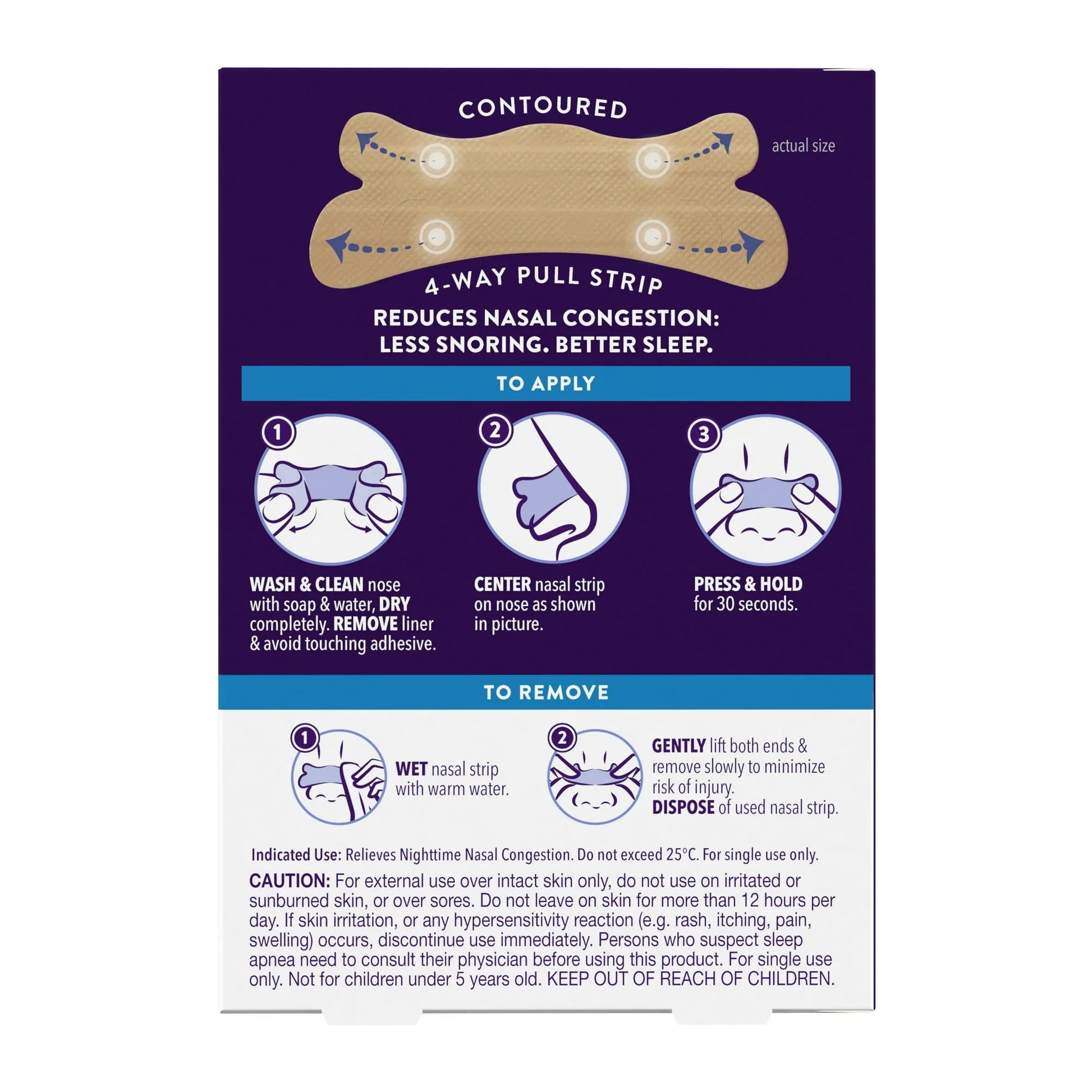 Vicks ZzzQuil Ultra Anti-Snoring Nasal Strips, Tan, Unscented, 26 Ct - Exotic Pro