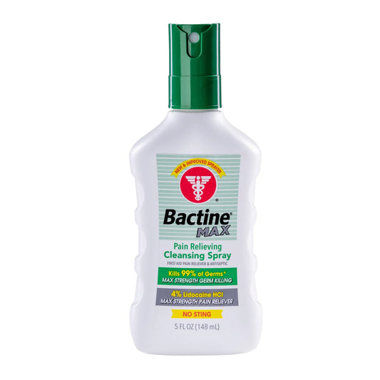 Bactine Max First Aid Pain Relief Cleansing Spray with Lidocaine - 5 fl oz - Exotic Pro