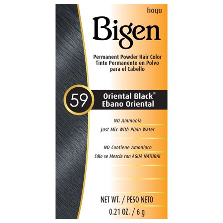 Bigen Permanent Powder Hair Color – Oriental Black 59 0.21 oz