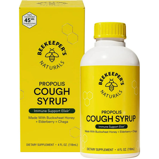 Beekeeper's Naturals Daytime Propolis Cough Syrup – Immune Support, 4 fl oz - Exotic Pro