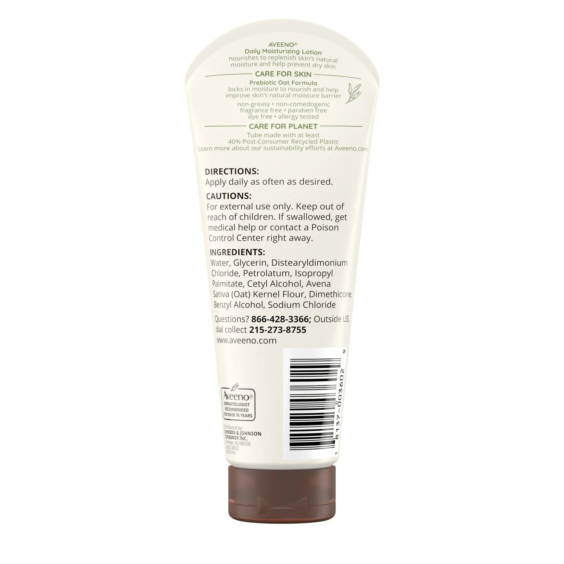 Aveeno Daily Moisturizing Body Lotion with Oat, Dry Skin Relief, 2.5 fl oz - Exotic Pro
