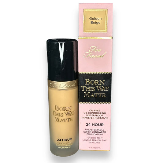 Too Faced Born This Way Matte Foundation - Golden Beige 30ml | 24-Hour Long-Wear - Exotic Pro