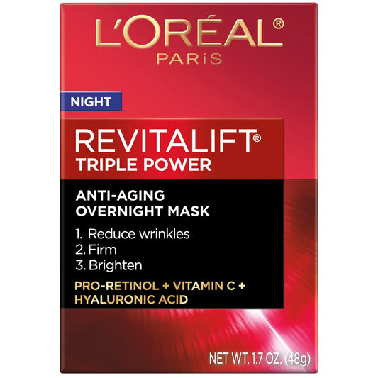 L'Oreal Paris Revitalift Triple Power Anti Aging Overnight Mask, 1.7 oz - Exotic Pro