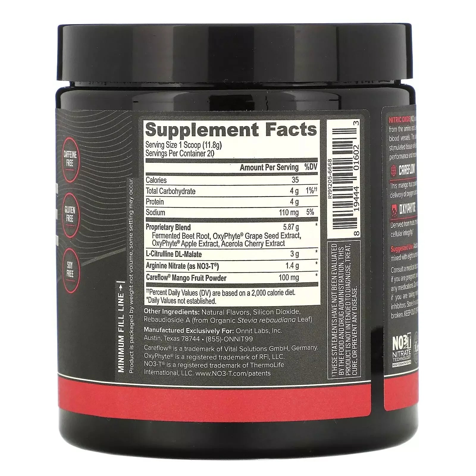 Onnit Total Nitric Oxide Supplement Harvest Fruit Flavor | 8.32 oz (236 g) - Exotic Pro