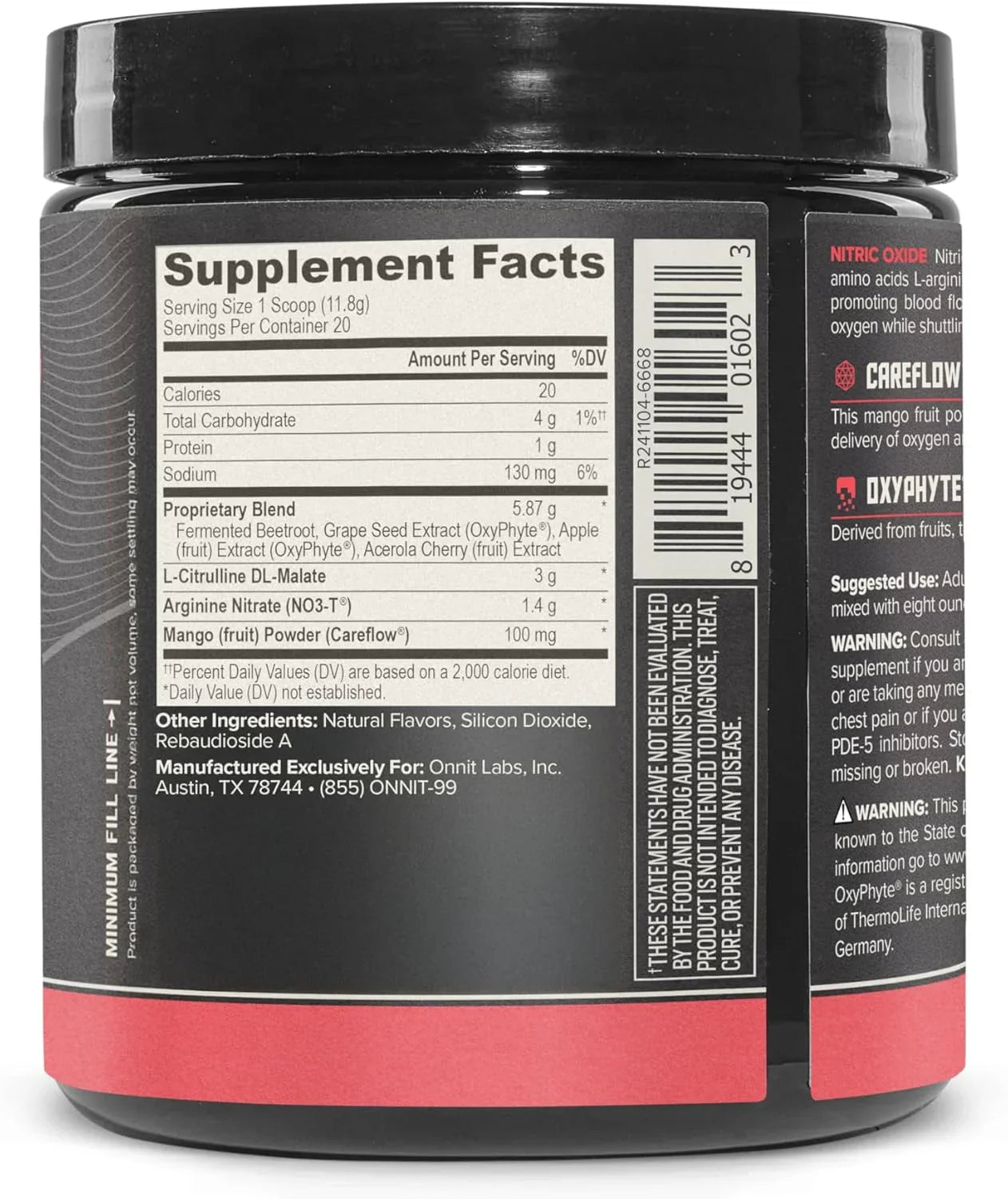 Onnit Total Nitric Oxide Supplement Harvest Fruit Flavor | 8.32 oz (236 g) - Exotic Pro