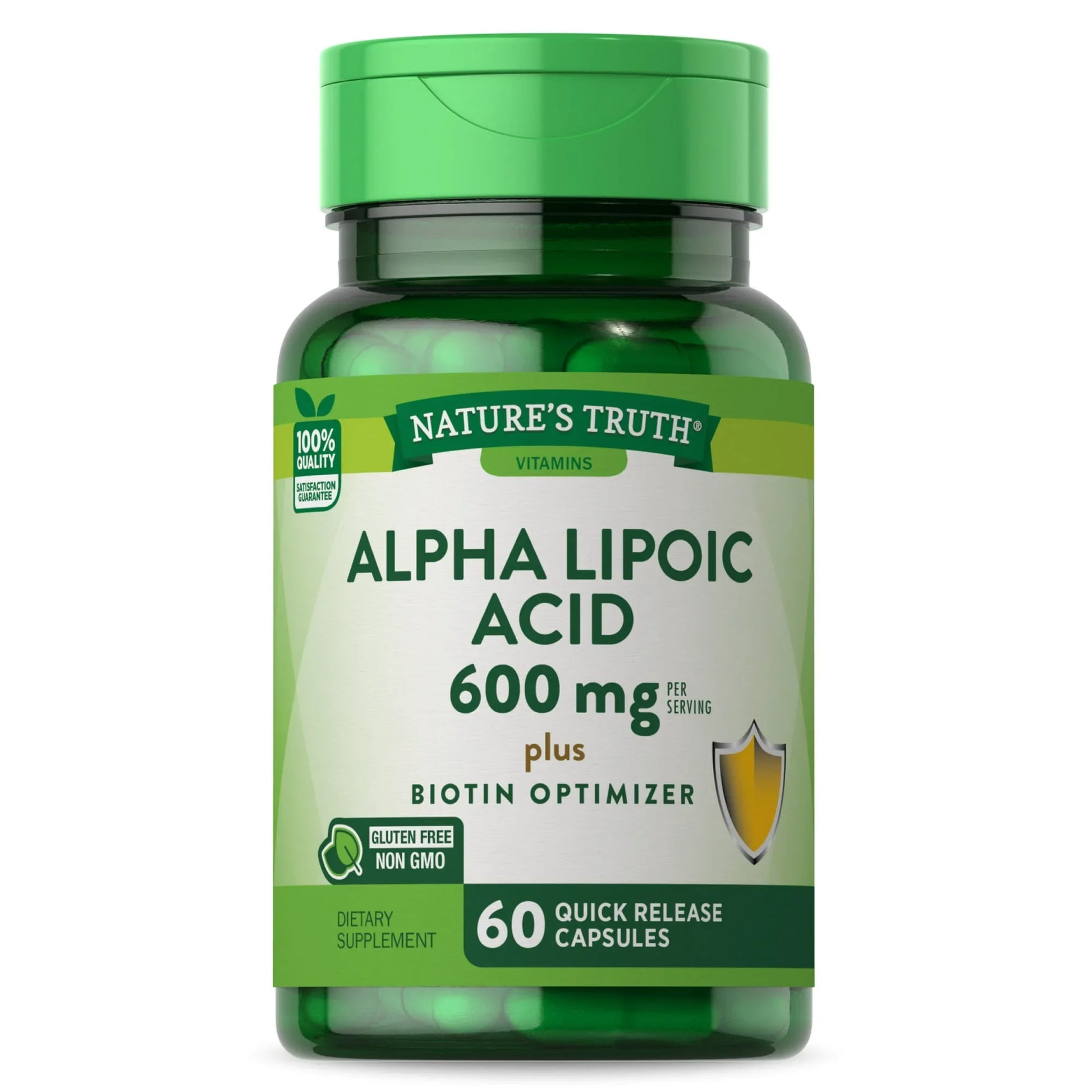 Alpha Lipoic Acid 600mg | 60 Capsules | Plus Biotin Optimizer | Non-GMO, Gluten Free Supplement | by Nature's Truth - Exotic Pro