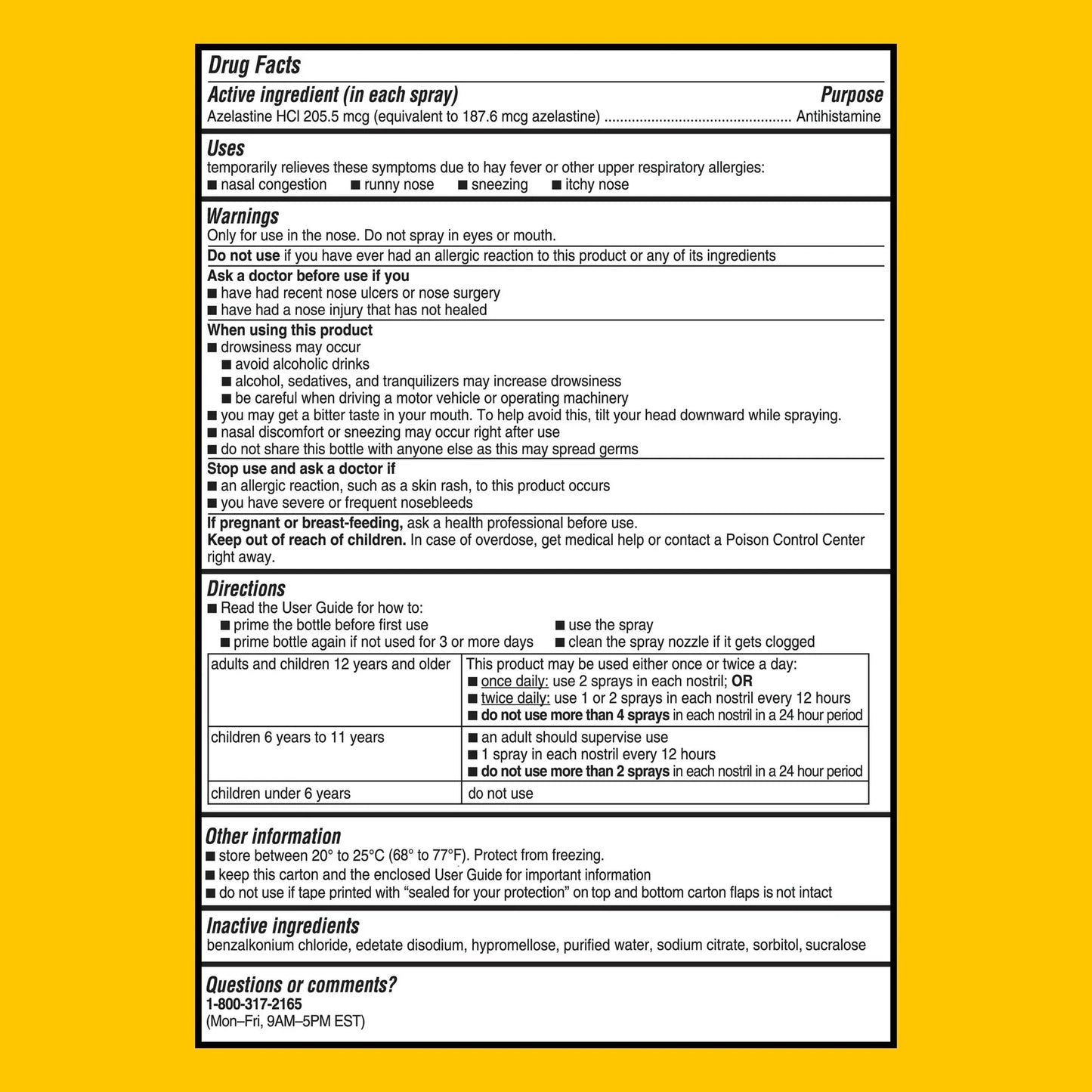 Astepro Allergy Medicine Nasal Spray - Steroid-Free Antihistamine, 120 Sprays - Exotic Pro