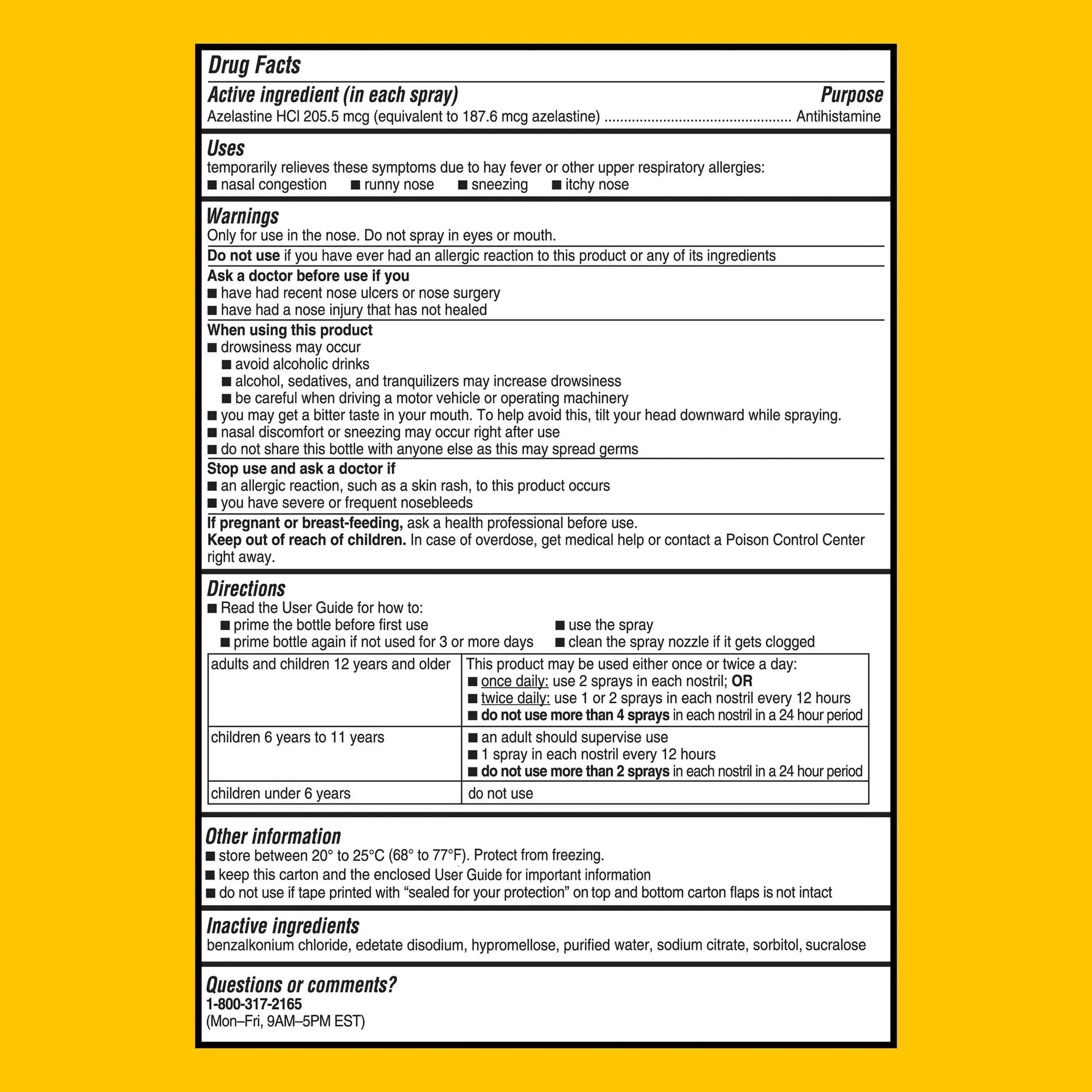 Astepro Allergy Medicine Nasal Spray - Steroid-Free Antihistamine, 120 Sprays - Exotic Pro