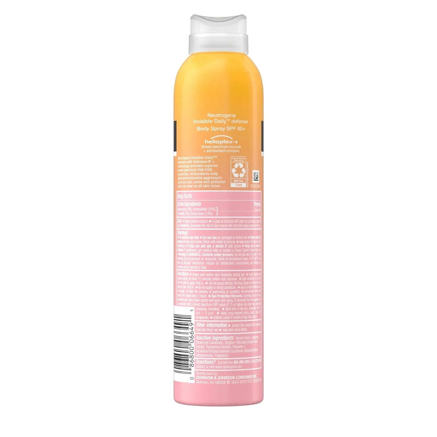 Neutrogena Invisible Daily Defense Sunscreen Spray, SPF 60+, 5.0 oz - Exotic Pro