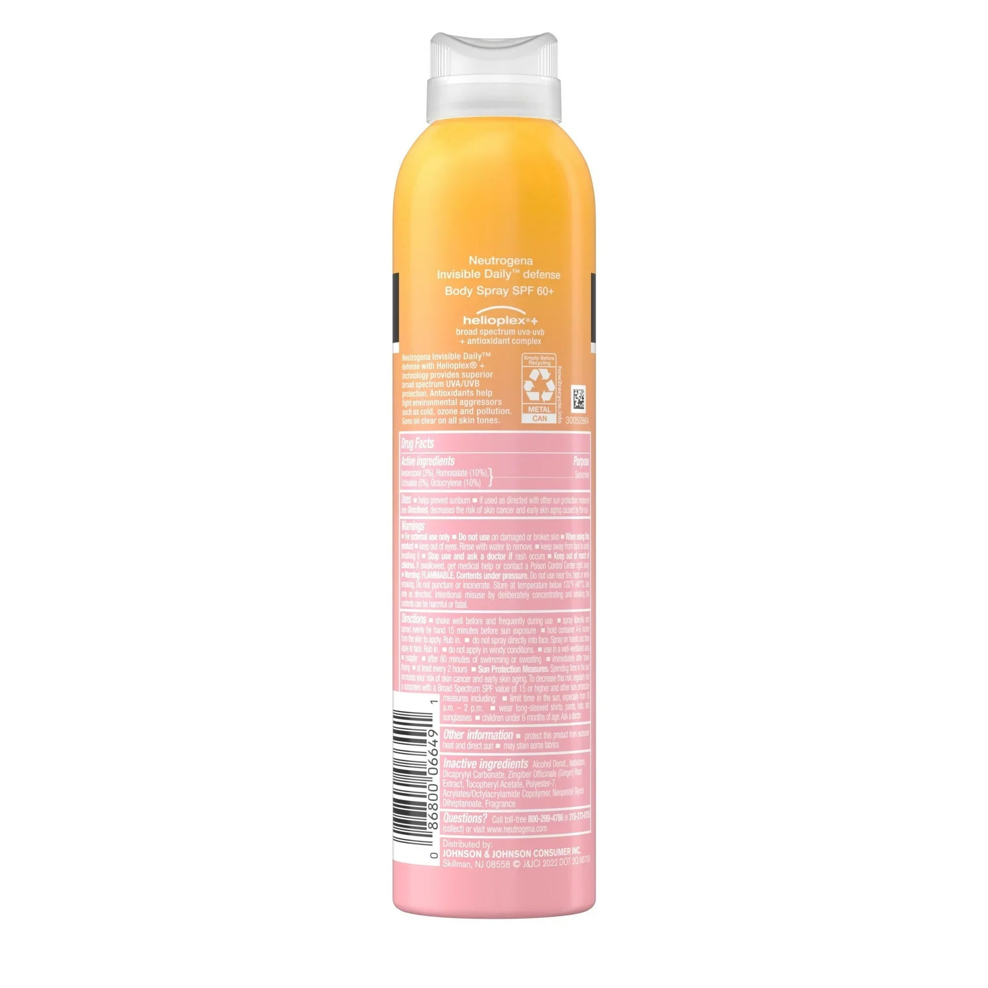 Neutrogena Invisible Daily Defense Sunscreen Spray, SPF 60+, 5.0 oz - Exotic Pro