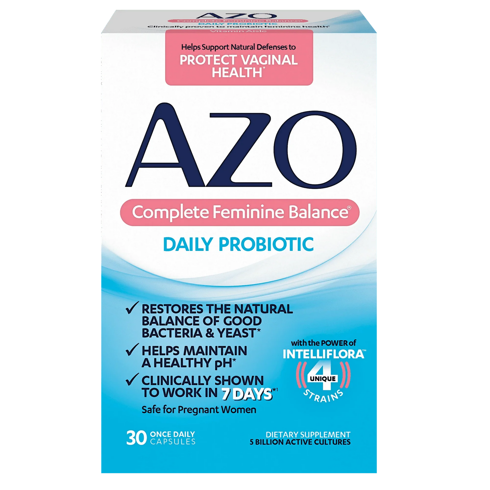 AZO Complete Feminine Balance – Daily Vaginal Probiotic, 30 Count - Exotic Pro