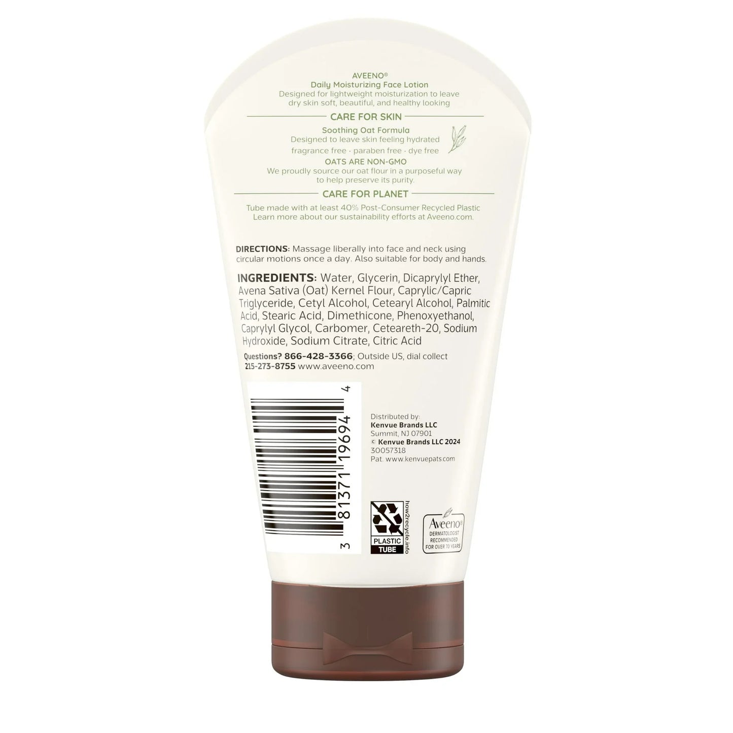 Aveeno Daily Moisturizing Face Lotion with Oat, Dry Skin Relief, 5 oz - Exotic Pro