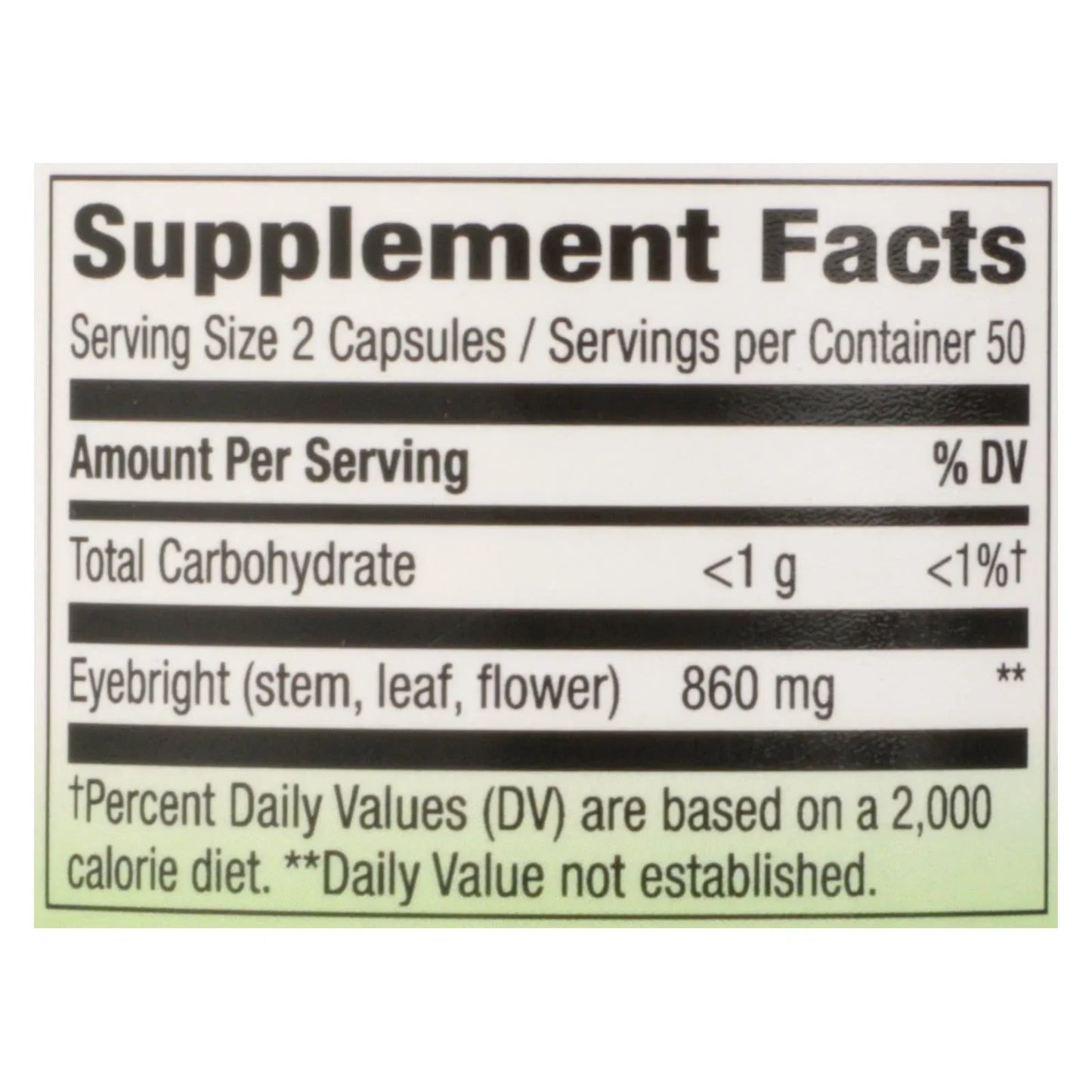 Nature’s Way Eyebright Herb 860 mg 100 Ct | Vegan Capsules for Eye Health Support - Exotic Pro