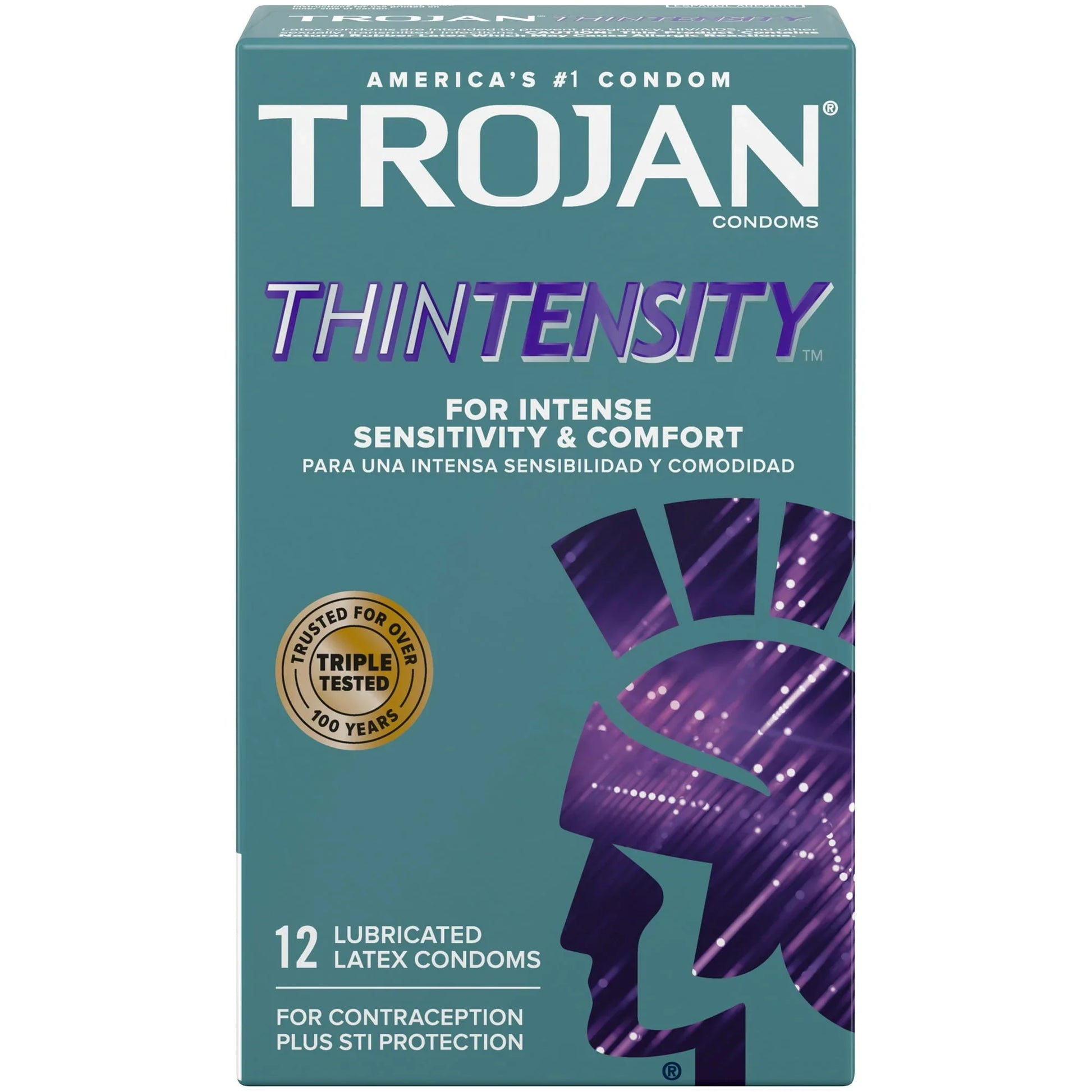 TROJAN Thintensity Ultrasmooth Lubricated Condoms - 12 Count - Exotic Pro