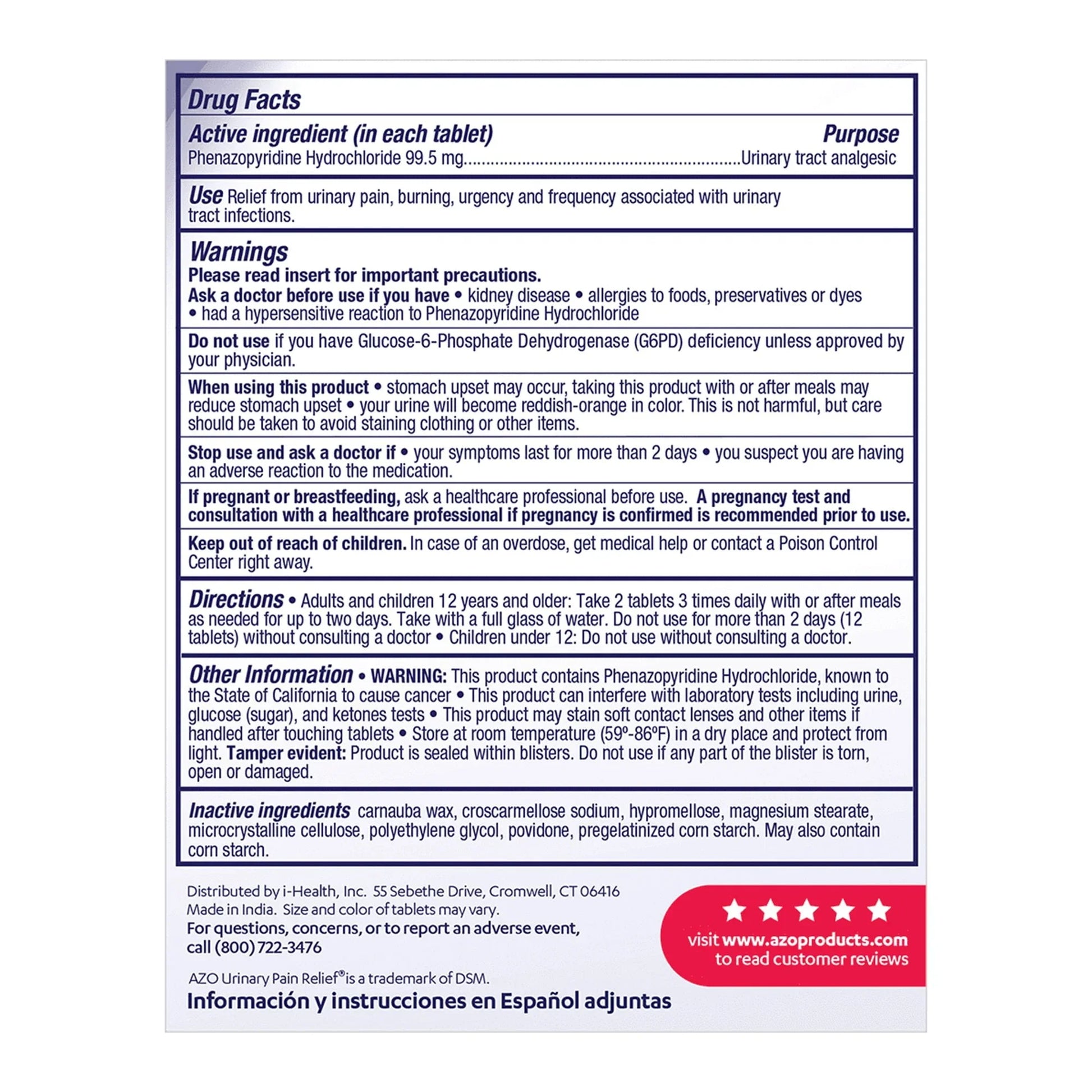 Urinary Pain Relief Tablets, Fast UTI Symptom Relief, 30 Ct - Exotic Pro