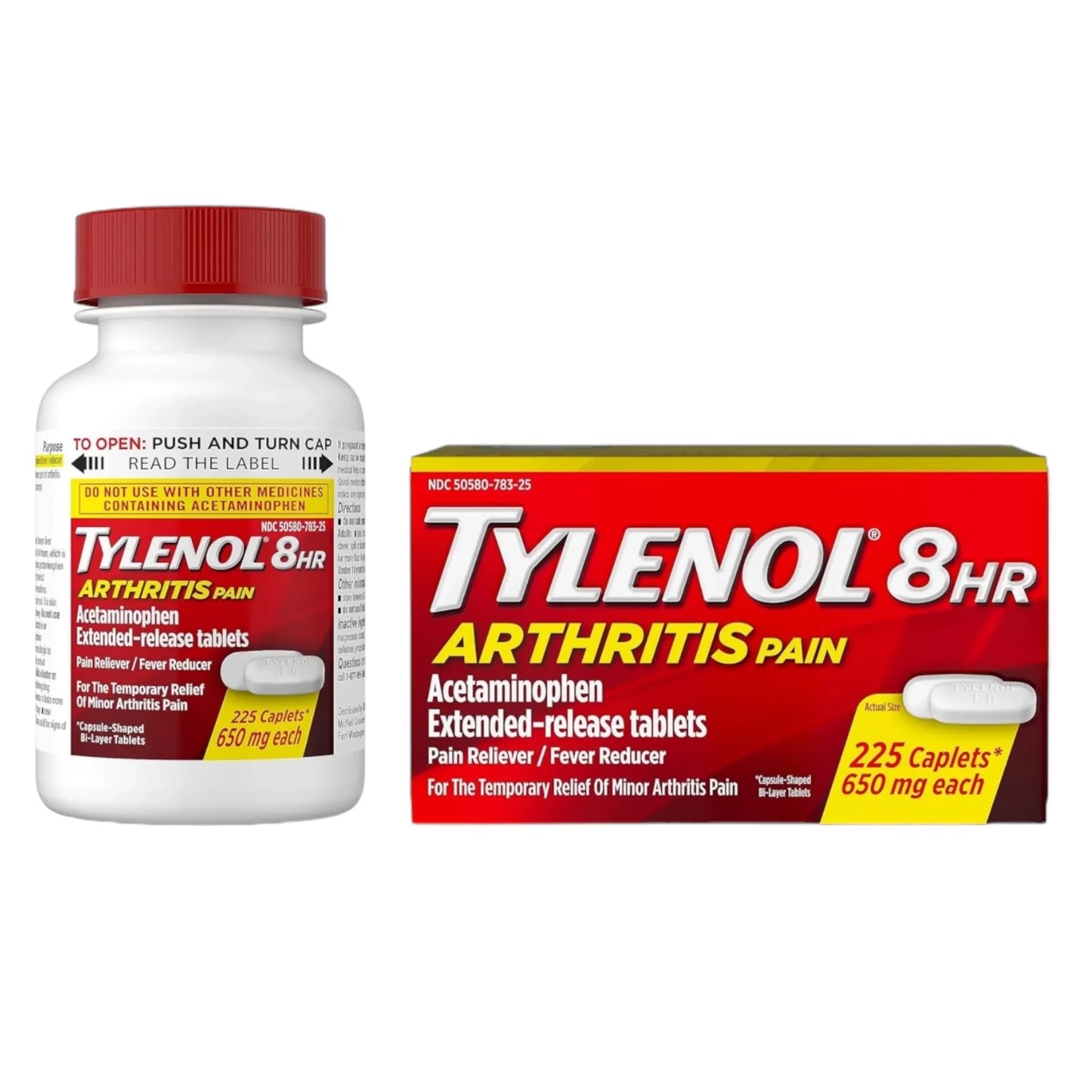 Tylenol 8 Hour Arthritis Pain Relief Caplets with Acetaminophen, 225ct - Exotic Pro