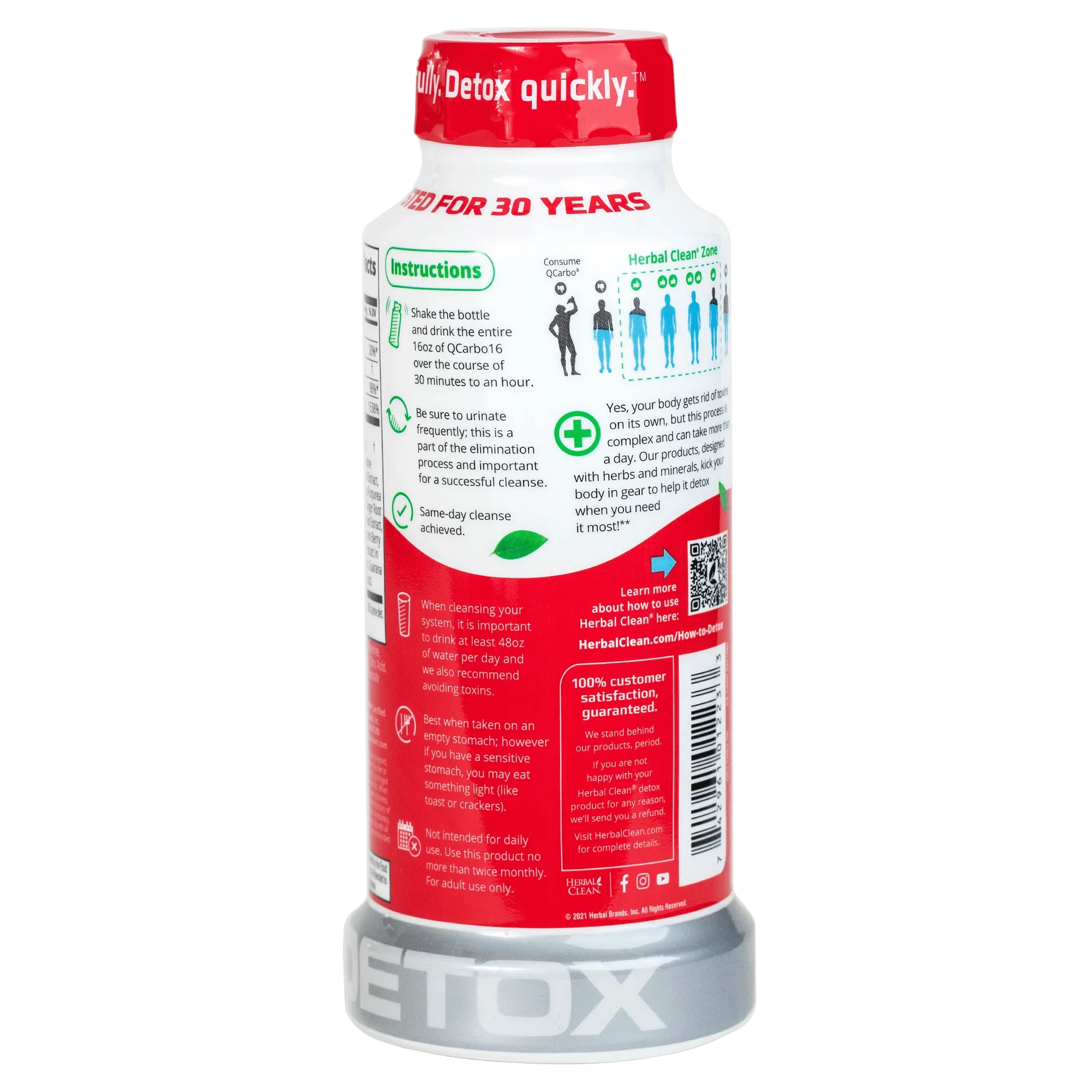 Herbal Clean Same-Day Premium Detox Drink - Tropical Flavor, 16 oz - Exotic Pro