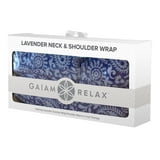 Gaiam Relax Neck & Shoulder Wrap – Soothing Heat & Aromatherapy in Purple