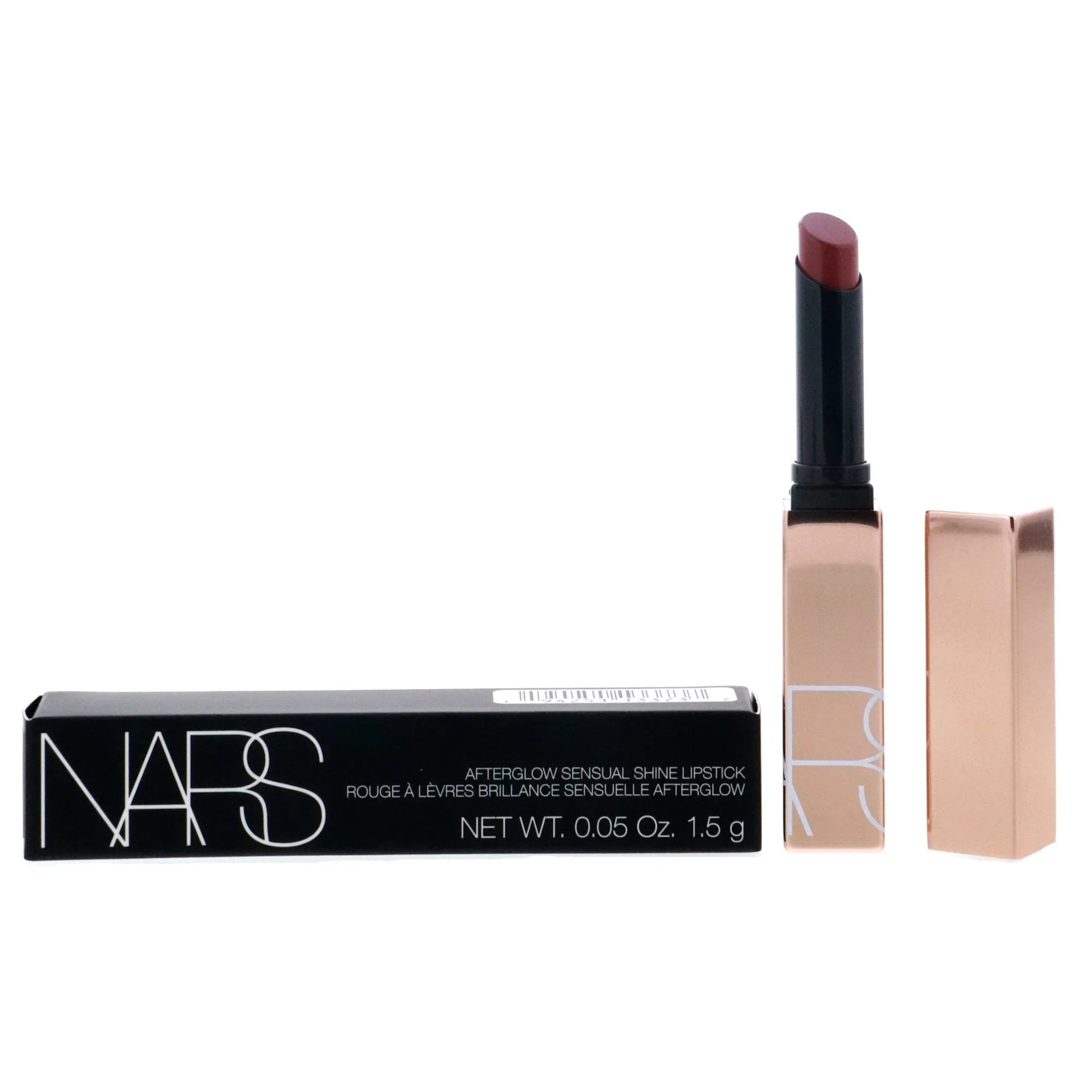 NARS Afterglow Shine Lipstick - 321 Turned On | Glossy Rose Pink 0.05 oz - Exotic Pro