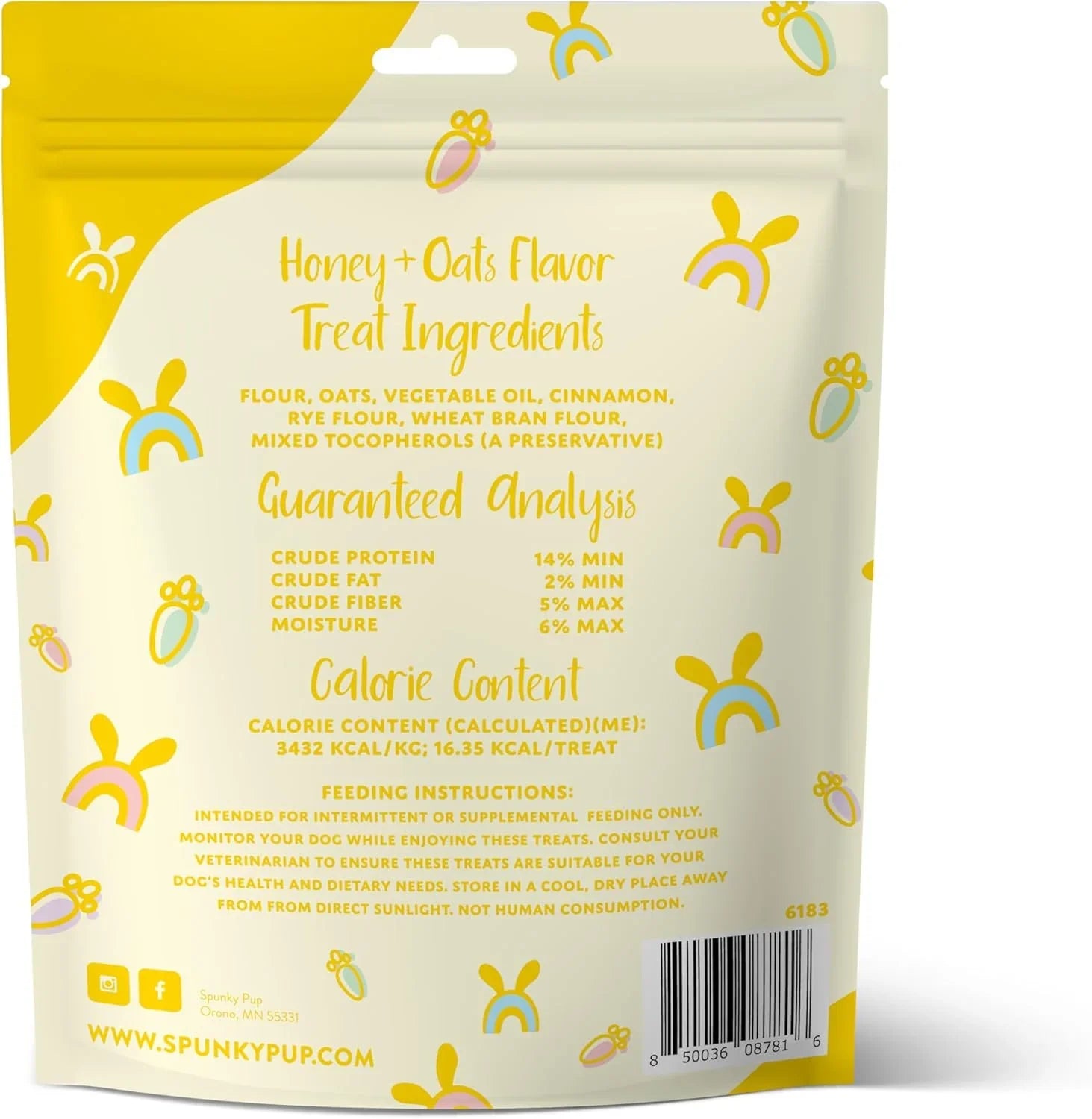 Spunky Pup Hunny Bunny Crunchy Biscuit Treats, 10 oz - Exotic Pro