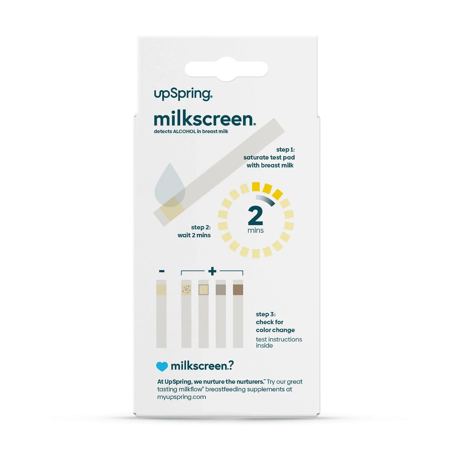 UpSpring Milkscreen Breastfeeding Alcohol Test Strips, 2-Min Results, 20 Ct - Exotic Pro